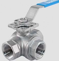 UNS S31803 3 Way Ball Valve UNS S31803 3 Way Ball Valve